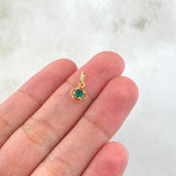 Dije Flor Silueta 0.35gr / 1.3cm / Oro Amarillo 18K *