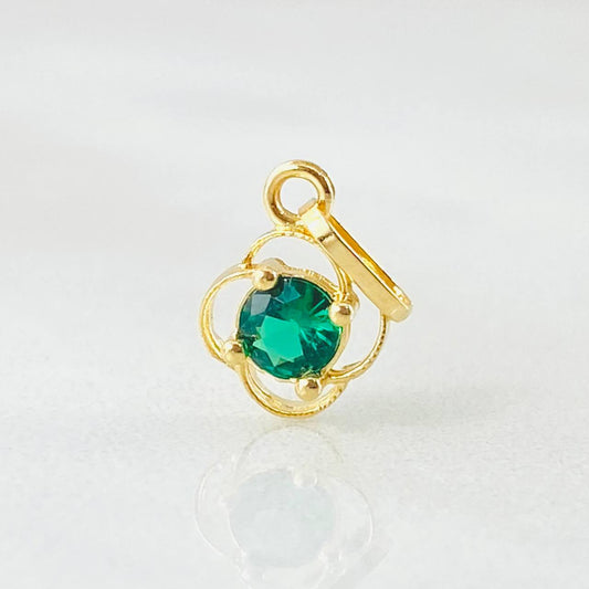 Dije Flor Silueta 0.35gr / 1.3cm / Oro Amarillo 18K *