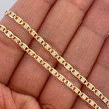 Cadena Escalera Plana 7.3gr / 60.5cm / Tres Oros +3 18K $