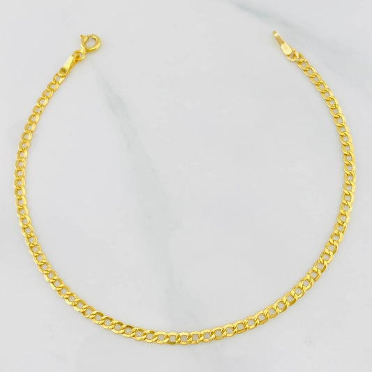 Pulso Cubano 1.25 g / 19 cm / 1.35 mm Oro Amarillo 18K