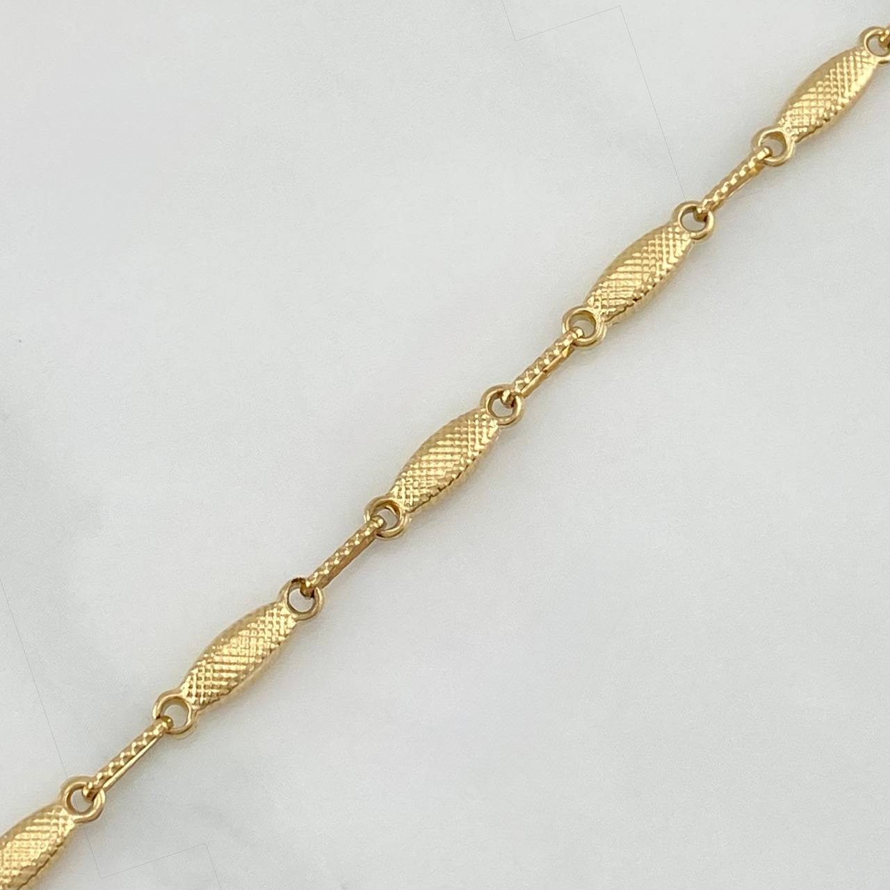 Pulso Rustico Eslabon 3.5 g / 19.5 cm / 2 mm Oro Amarillo 18K