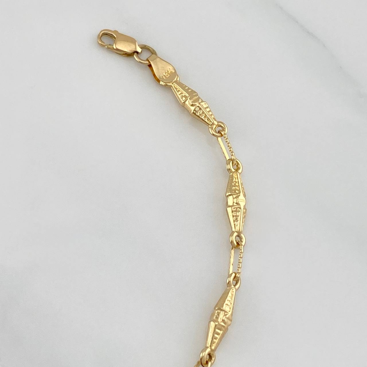 Pulso Rustico Eslabon 3.8 g / 20.5 cm / 2 mm Oro Amarillo 18K