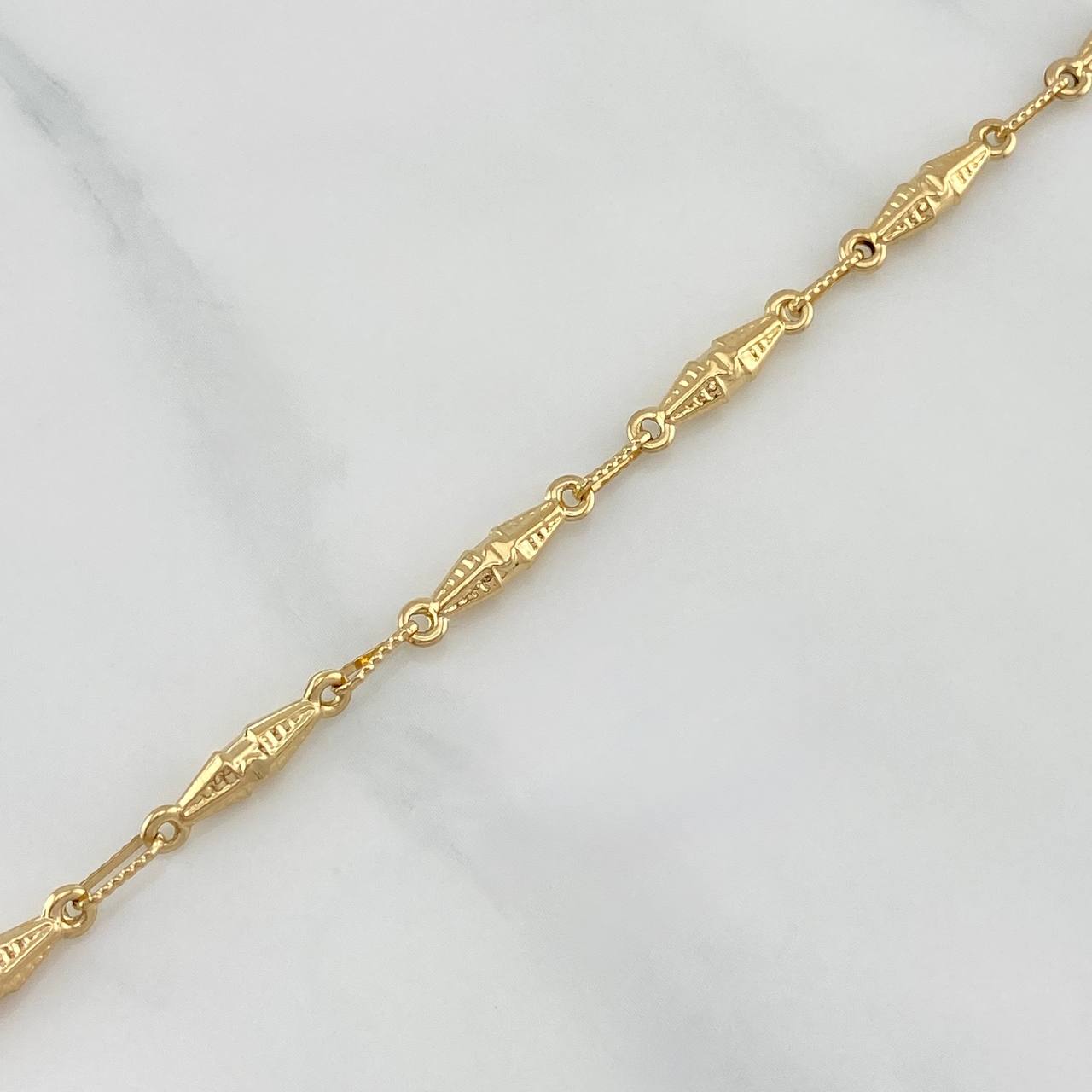 Pulso Rustico Eslabon 3.8 g / 20.5 cm / 2 mm Oro Amarillo 18K