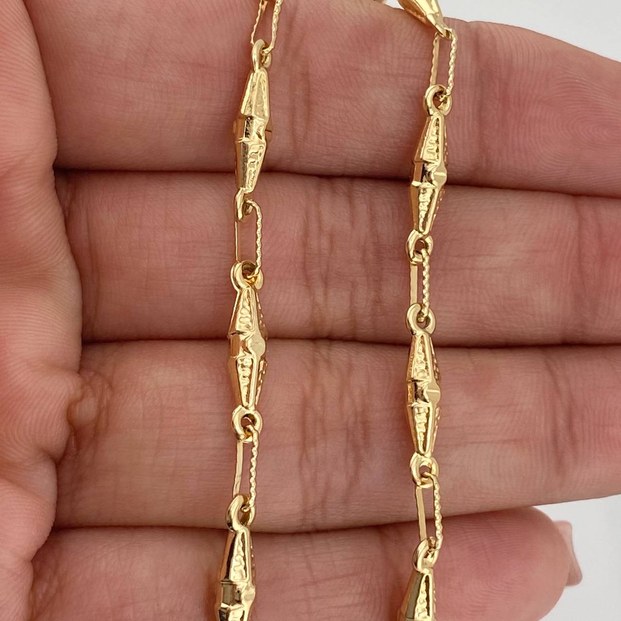 Pulso Rustico Eslabon 3.8 g / 20.5 cm / 2 mm Oro Amarillo 18K
