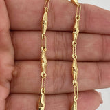 Pulso Rustico Eslabon 3.8 g / 20.5 cm / 2 mm Oro Amarillo 18K
