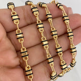 Cadena Rustica Barril 15.1 g / 62.5 cm / 4.85 mm Oro Amarillo 18K