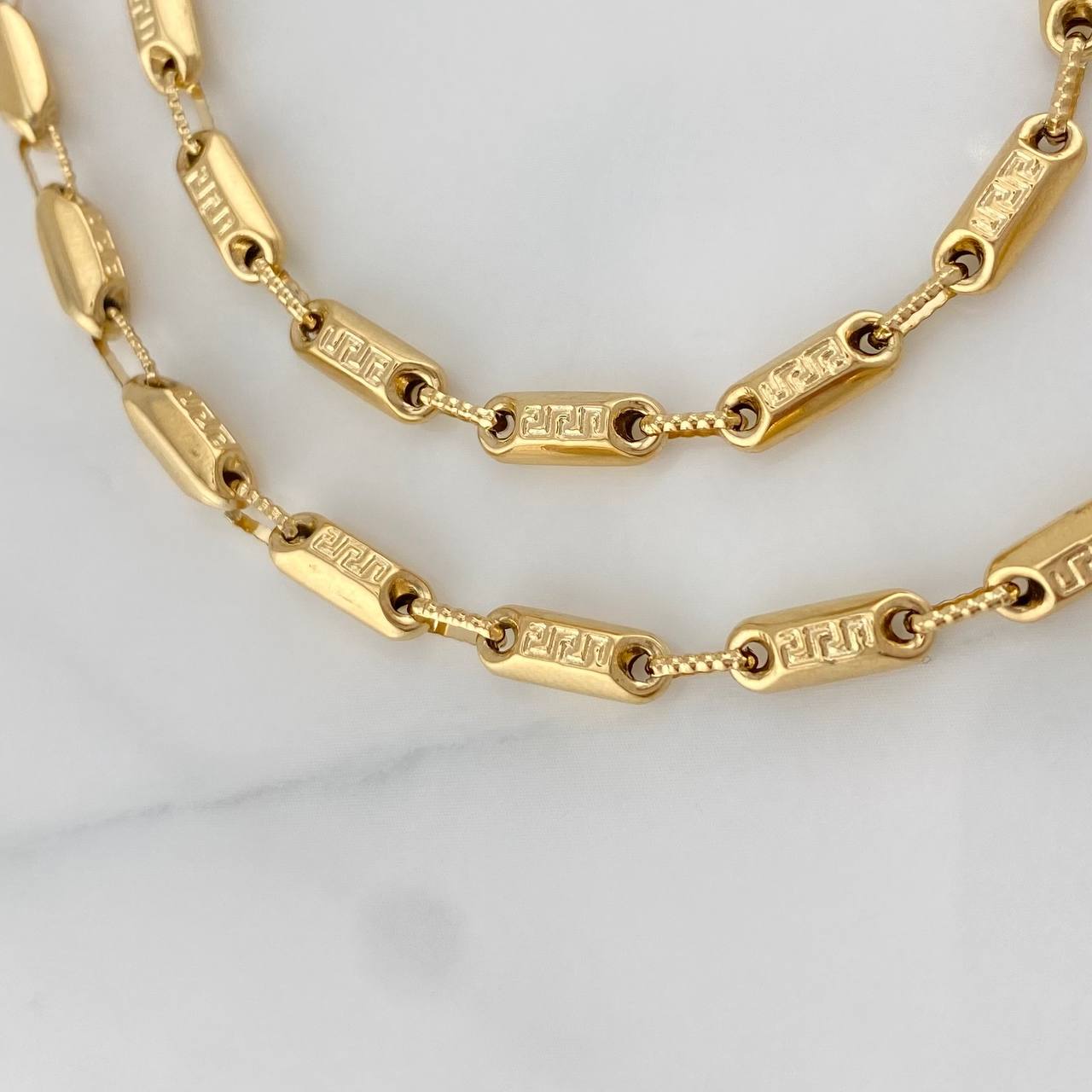 Cadena Rustica Tribal 14.05 g / 61.5 cm / 3.65 mm Oro Amarillo 18K