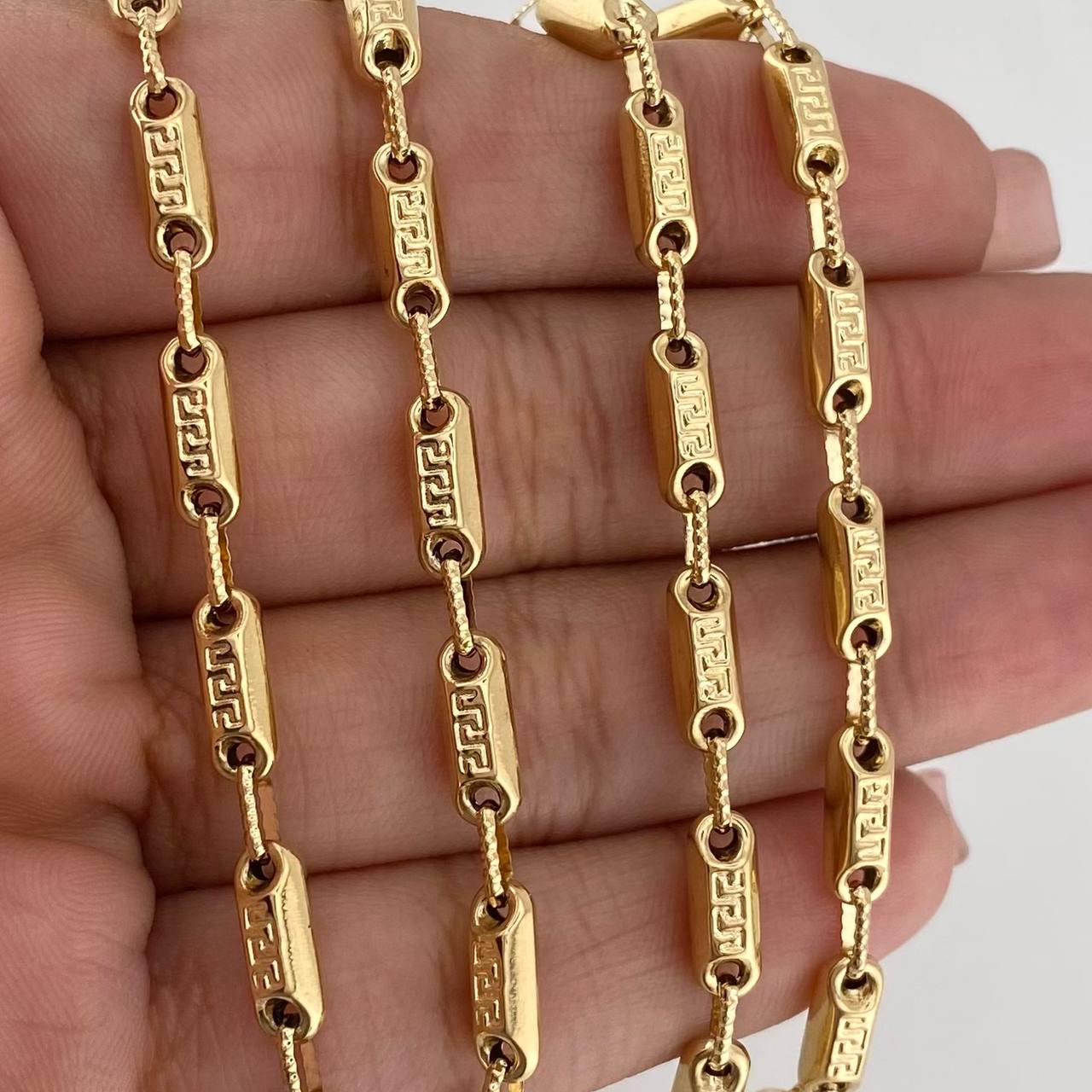 Cadena Rustica Tribal 14.05 g / 61.5 cm / 3.65 mm Oro Amarillo 18K