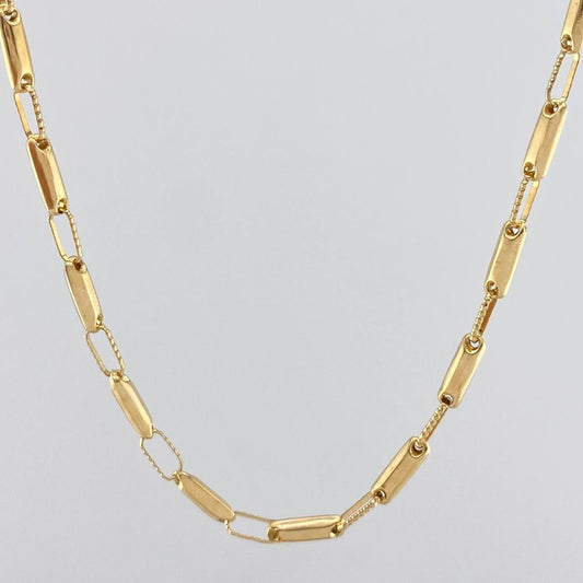 Cadena Rustica Rectangulo 8.85 g / 62 cm / 2 mm Oro Amarillo 18K