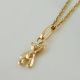 Set Cadena Singapur + Dije Oso / 1,35gr / 45 cm Oro Amarillo 18K