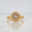 Anillo Corona 2.9g / TT6 1/4 Dos Oros Amarillo Blanco 18K