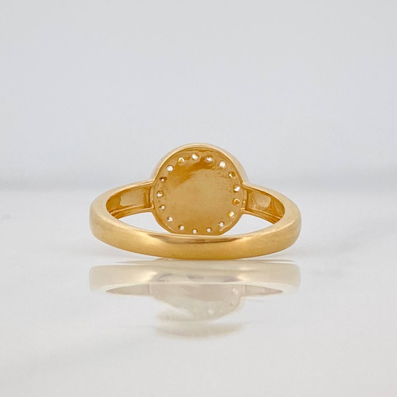 Anillo Corona 2.9g / TT6 1/4 Dos Oros Amarillo Blanco 18K