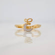 Anillo Letra e 1.75g / TT8 Dos Oros Amarillo Blanco 18K