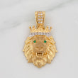 Dije León 3.35g / 2.6cm Dos Oros Amarillo Blanco 18K