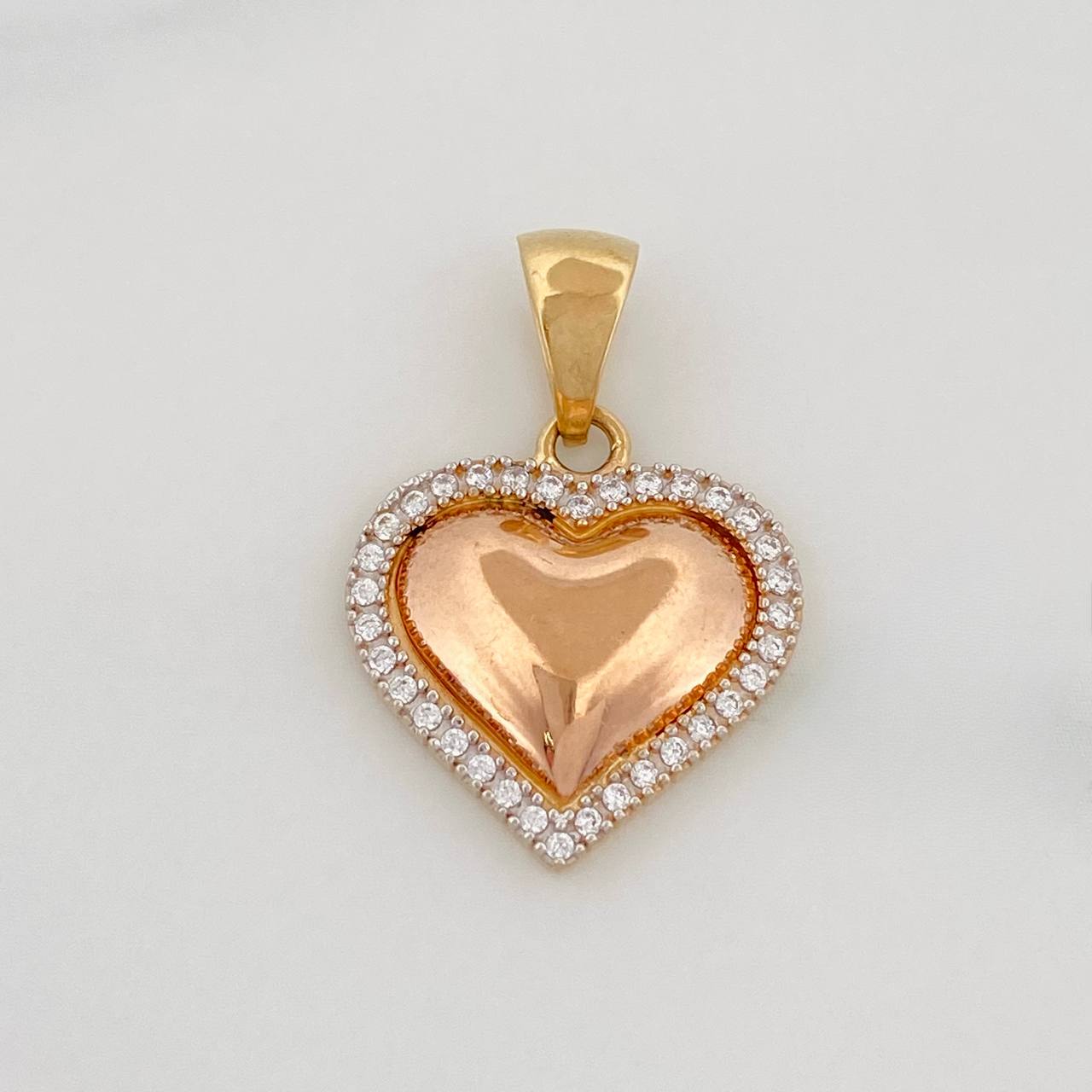 Dije Corazón 2.35g / 2.3cm Tres Oros 18K