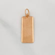 Dije Placa Rectangular 1.25g / 2.5cm Oro Rosa 18K