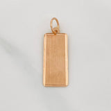 Dije Placa Rectangular 1.25g / 2.5cm Oro Rosa 18K