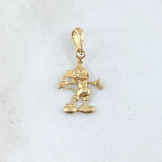 Dije Ratón Feliz 0.9gr / 2.3cm / Liso Oro Amarillo 18K *