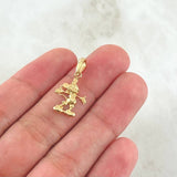 Dije Ratón Feliz 0.9gr / 2.3cm / Liso Oro Amarillo 18K *