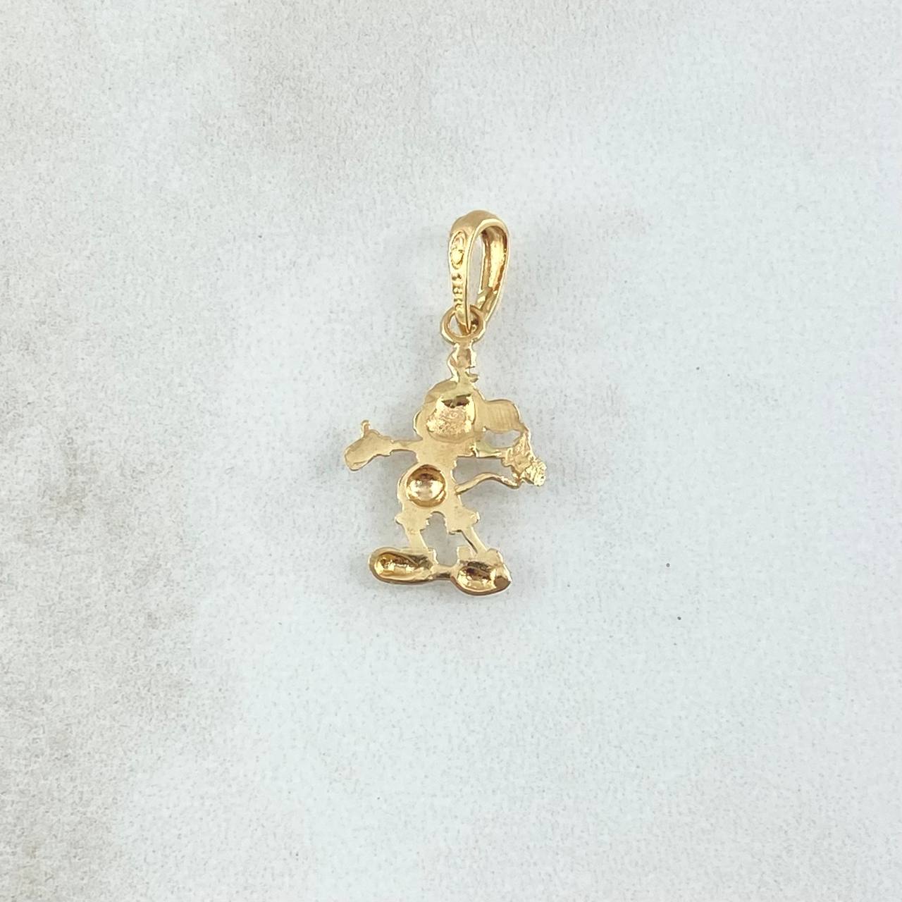 Dije Ratón Feliz 0.9gr / 2.3cm / Liso Oro Amarillo 18K