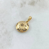 Dije Balón 2.5gr / 2.1cm / Circones Negros Oro Amarillo 18K