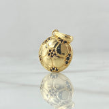 Dije Balón 2.5gr / 2.1cm / Circones Negros Oro Amarillo 18K