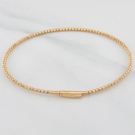 Pulso Aro Diamantado 2.75g / 17cm / 1.6mm Oro Rosa 18K
