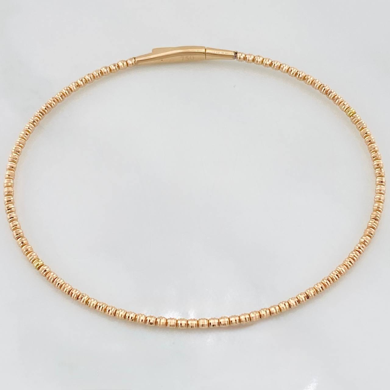 Pulso Aro Diamantado 2.75g / 17cm / 1.6mm Oro Rosa 18K