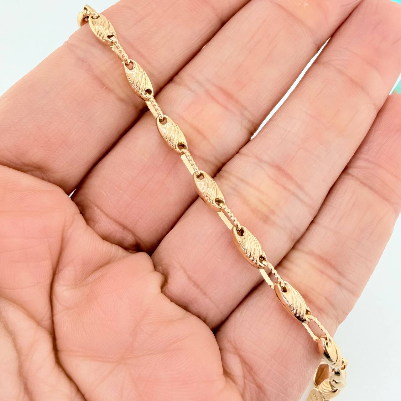 Pulso GC 4.35gr / 22cm / 3.35mm Oro Amarillo 18K &