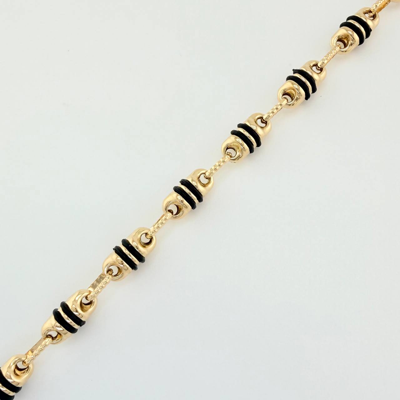 Pulso Rustico Barril 5.25gr / 21.5cm / 4.21mm Oro Amarillo 18K &