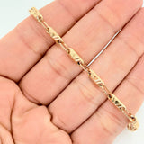 Pulso Rustico 4.45gr / 20cm / 3.4mm Oro Amarillo 18K &