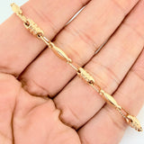 Pulso Rustico Eslabon 4.25gr / 19.7cm / 3.94mm Oro Amarillo 18K %