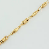 Pulso Rustico Eslabon 4.25gr / 19.7cm / 3.94mm Oro Amarillo 18K %