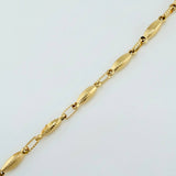 Tobillera Rustico Eslabon 4.85gr / 26cm / 2.46mm Oro Amarillo 18K %