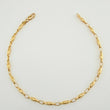 Tobillera Rustico Eslabon 4.85gr / 26cm / 2.46mm Oro Amarillo 18K %