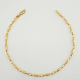 Tobillera Rustico Eslabon 4.85gr / 26cm / 2.46mm Oro Amarillo 18K %