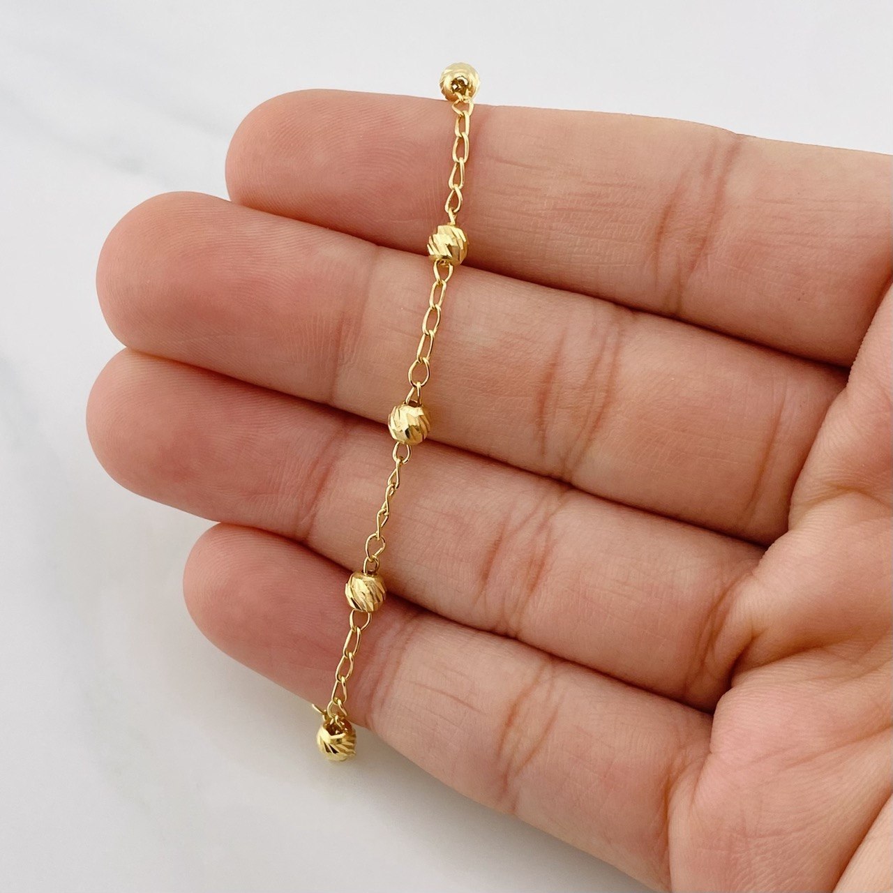 Pulso Denario virgen milagrosa 2.8g / 20cm / 3.6mm Oro Amarillo 18K