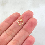 Dije Silueta Corazón 0.3gr / 1.3cm / Oro Amarillo 18K