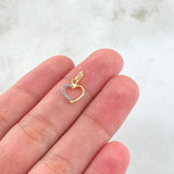 Dije Silueta Corazón  0.3gr / 1.3cm / Oro Amarillo 18K