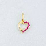 Dije Corazón Estrella 0.3gr / 1.4cm / Oro Amarillo 18K ©