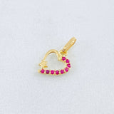 Dije Corazón Estrella 0.3gr / 1.4cm / Oro Amarillo 18K ©
