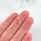 Dije Corazón Estrella 0.35gr / 1.3cm / Oro Amarillo 18K