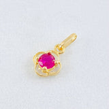 Dije Flor Silueta 0.35gr / 1.3cm / Oro Amarillo 18K ©