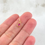 Dije Flor Silueta 0.35gr / 1.3cm / Oro Amarillo 18K ©