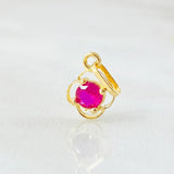 Dije Flor Silueta 0.35gr / 1.3cm / Oro Amarillo 18K ©