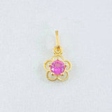 Dije Flor Silueta 0.4gr / 1.3cm / Oro Amarillo 18K ©