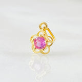 Dije Flor Silueta 0.4gr / 1.3cm / Oro Amarillo 18K ©