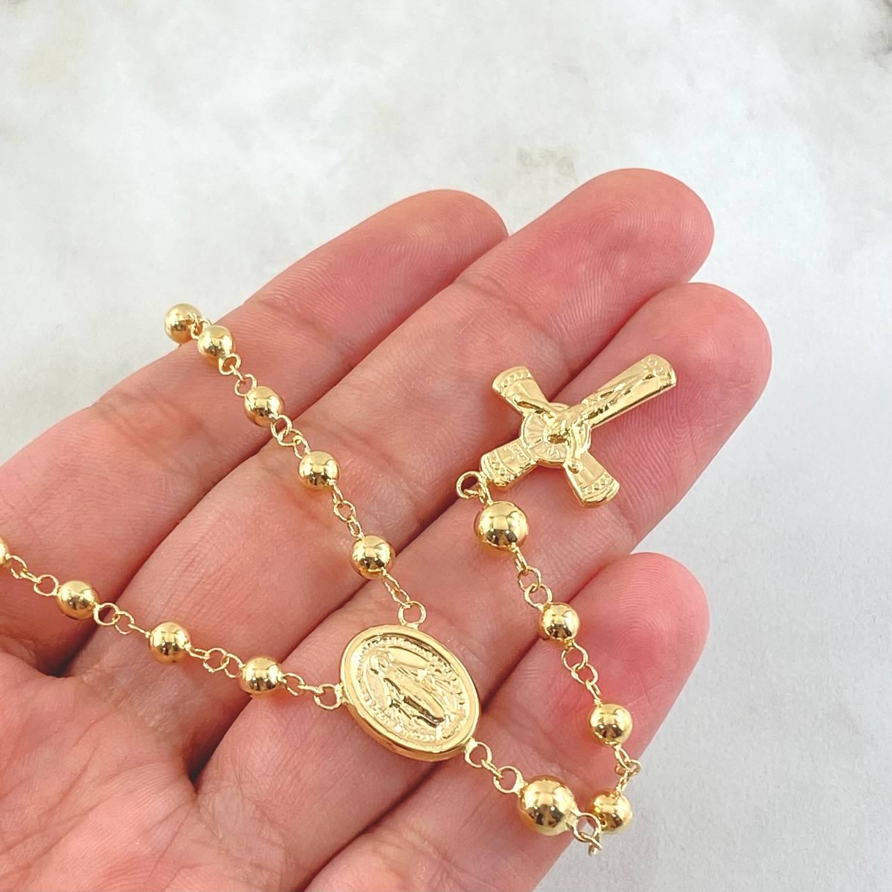 Rosario Virgen Milagrosa 9.1gr / 55cm / Oro Amarillo 18K ©