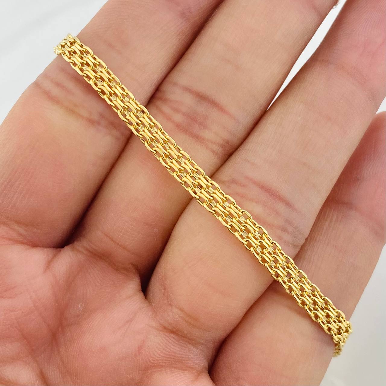 Pulso China 3.1g / 19cm / 3.91mm Oro Amarillo 18K