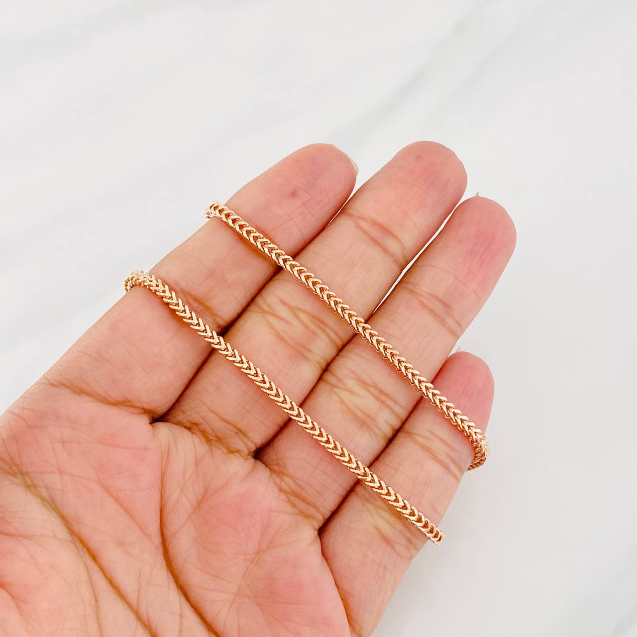 Cadena Franco 9g / 60cm / 2.17mm Oro Rosa 18K